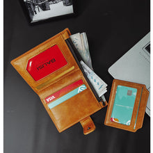 Original Buffalo Leather Fold Wallet For Cash & Cards