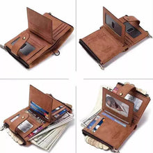 Kingdushi Zipper Imported Leather Wallet