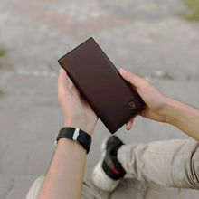 Genuine Long  Leather Billfold Wallet For Cash & Cards