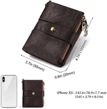 Kingdushi Zipper Imported Leather Wallet