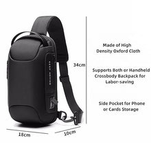 Men New Crossbody Anti-theft Lock Shoulder Waterproof Short Trip Chest Bag