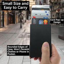 Rfid smart wallet anti theft aluminum pop up travel card holder