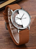 TOMI T-080 Watch Half Transparent Leather Strap