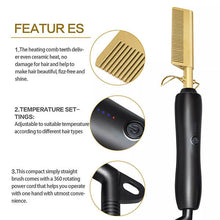 Hair Straightener Flat Irons Straightening Brush Hot Heating Comb