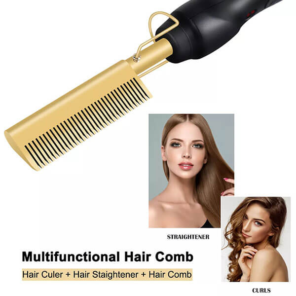 Hair Straightener Flat Irons Straightening Brush Hot Heating Comb