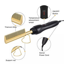 Hair Straightener Flat Irons Straightening Brush Hot Heating Comb