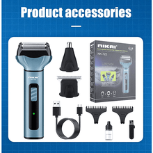 Kemei 3 in 1 Rechargeable Shaver Multi Functional Beard Shaving Machine Multi Purpose Razor