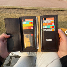 Tri-Fold Pure Leather Long Wallet.