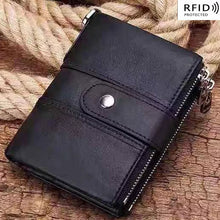 Kingdushi Zipper Imported Leather Wallet