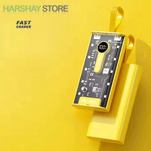 20,000 mAh Power Bank.(66W Transparent high capacity PD20W) Super Fast Charging.