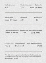 M39 TWS Wireless Headphones